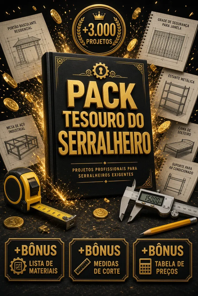 Pack Tesouro do Serralheiro com mais de 3.000 projetos